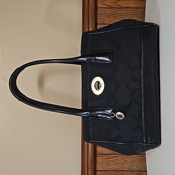 Coach Signature Front Turn Lock Bag - Picture 1 of 17